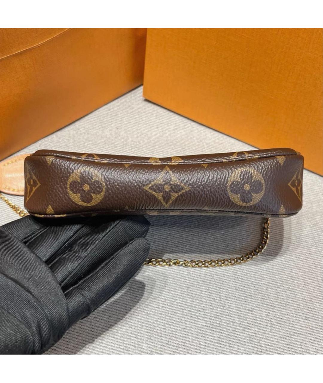 LOUIS VUITTON Коричневая сумка с короткими ручками, фото 3