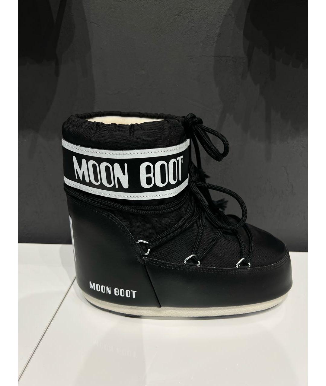 MOON BOOT Черные текстильные ботинки, фото 8