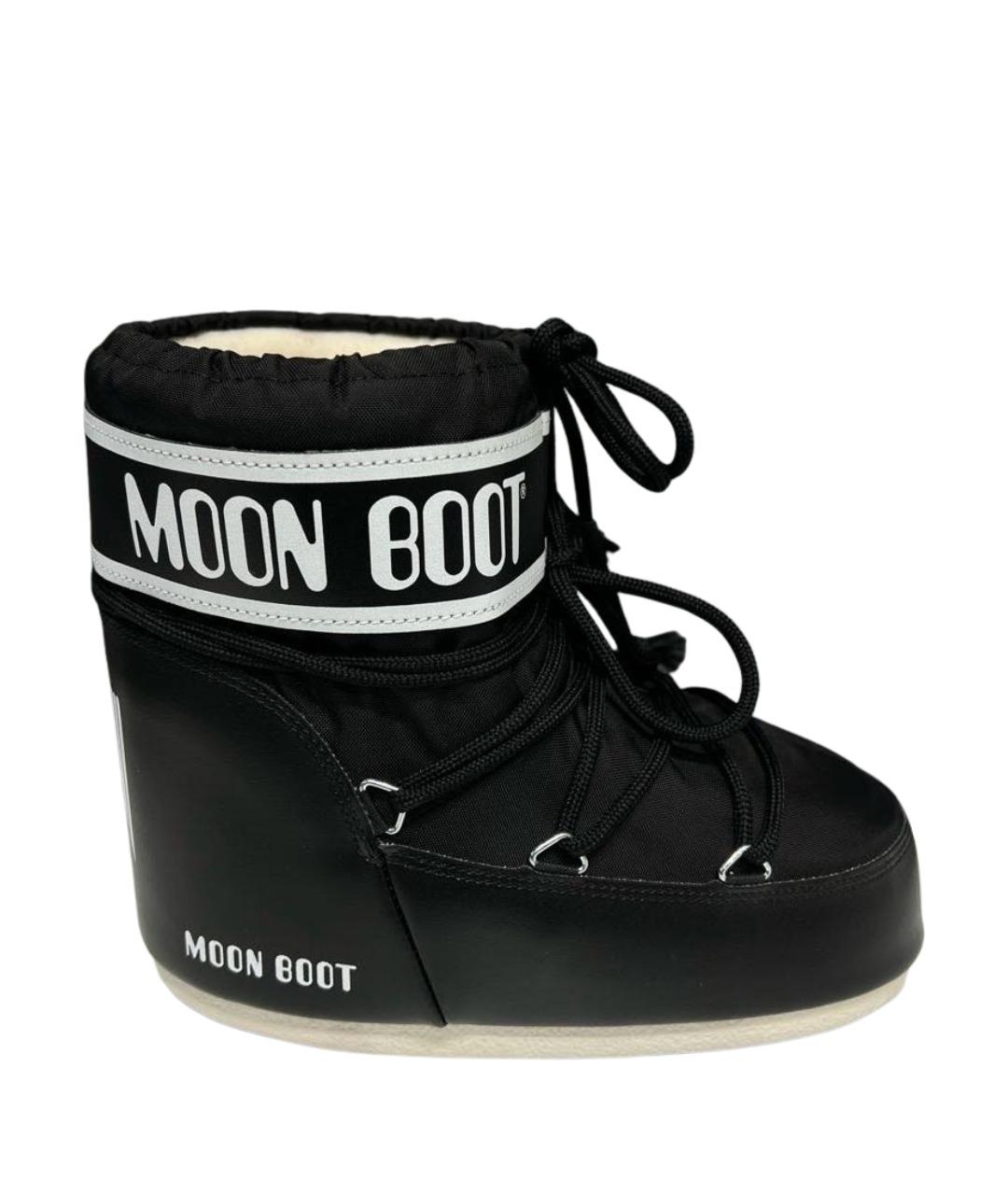 MOON BOOT Черные текстильные ботинки, фото 1