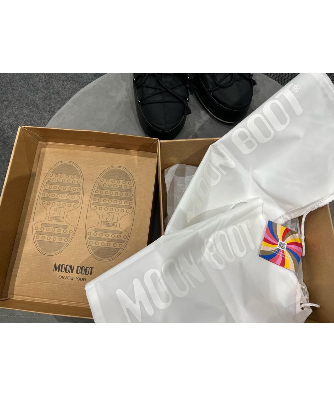 MOON BOOT Черные текстильные ботинки, фото 6