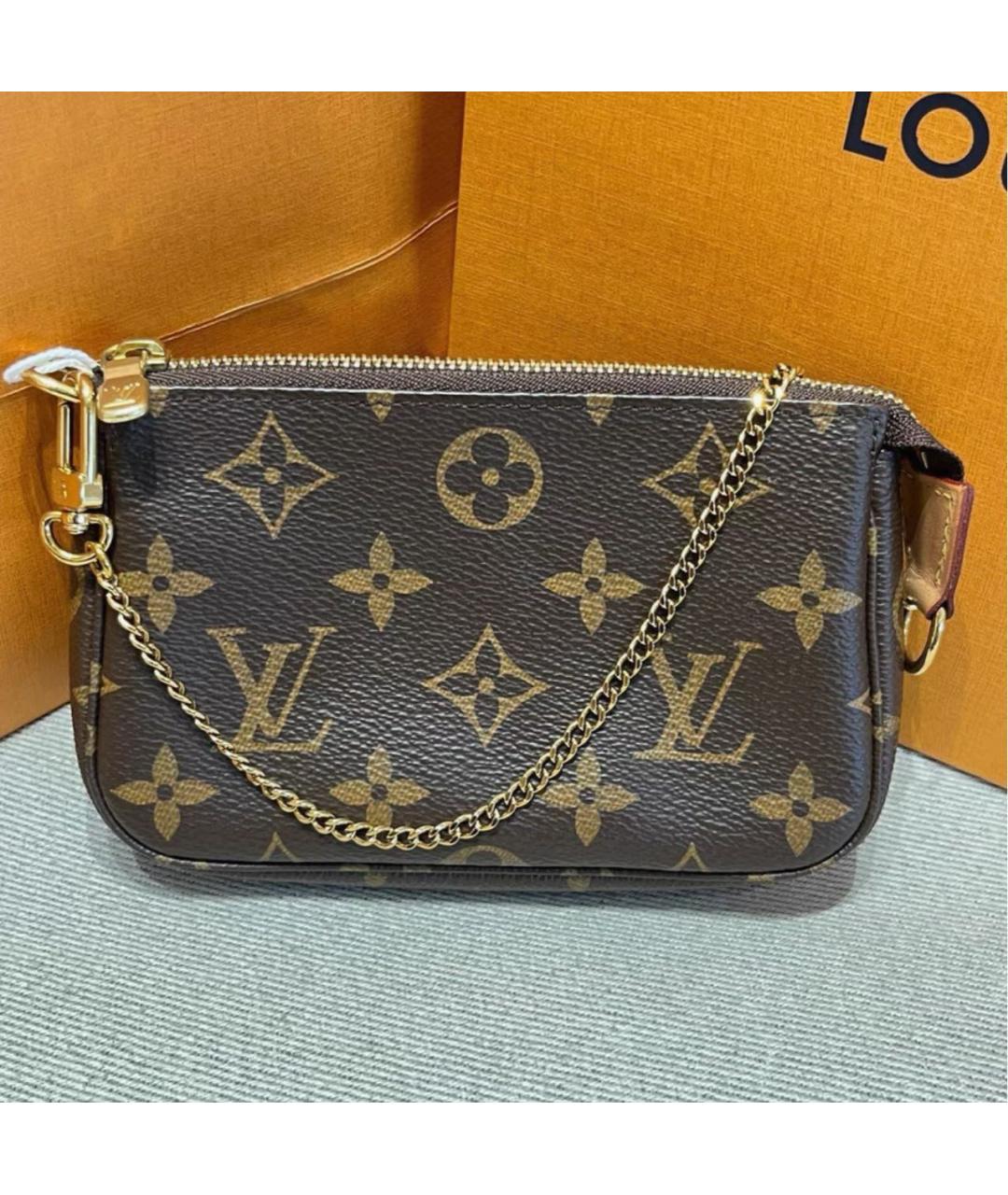 LOUIS VUITTON Коричневая кожаная сумка через плечо, фото 2