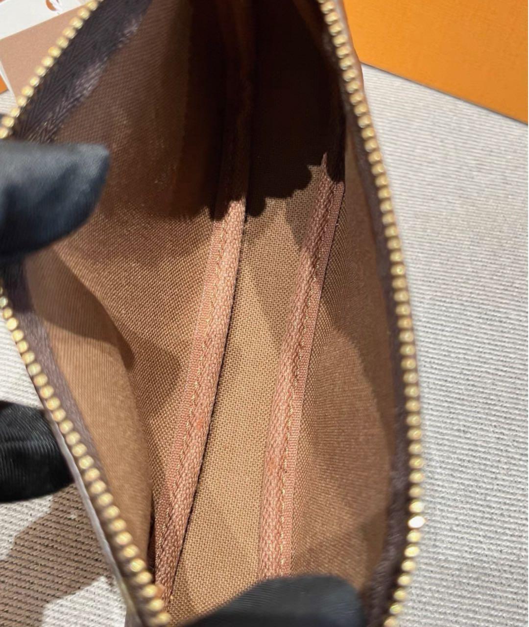 LOUIS VUITTON Коричневая кожаная сумка через плечо, фото 5