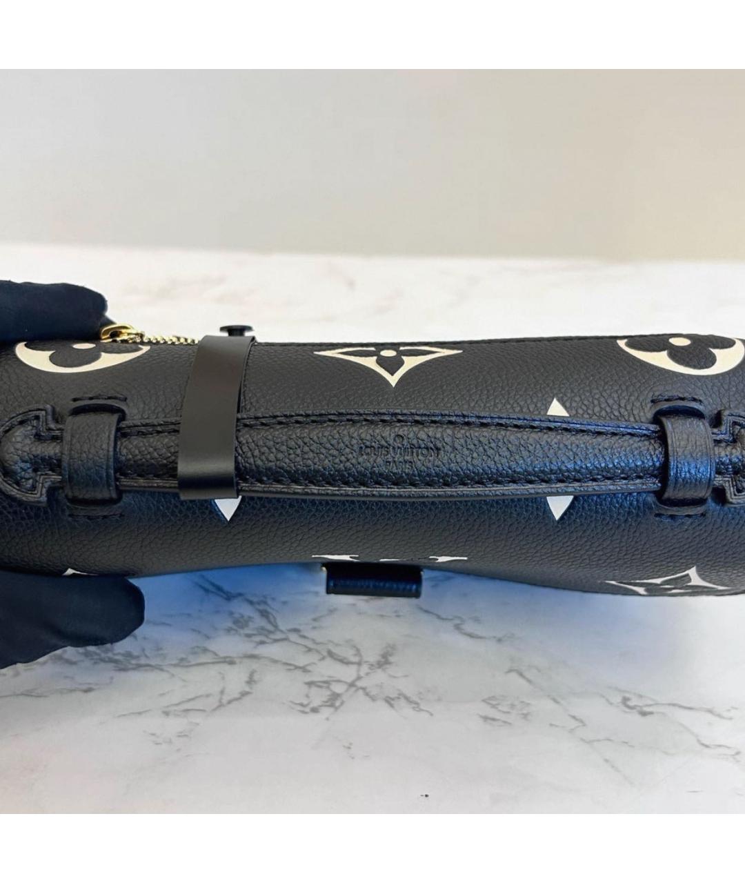 LOUIS VUITTON Черная кожаная сумка через плечо, фото 5