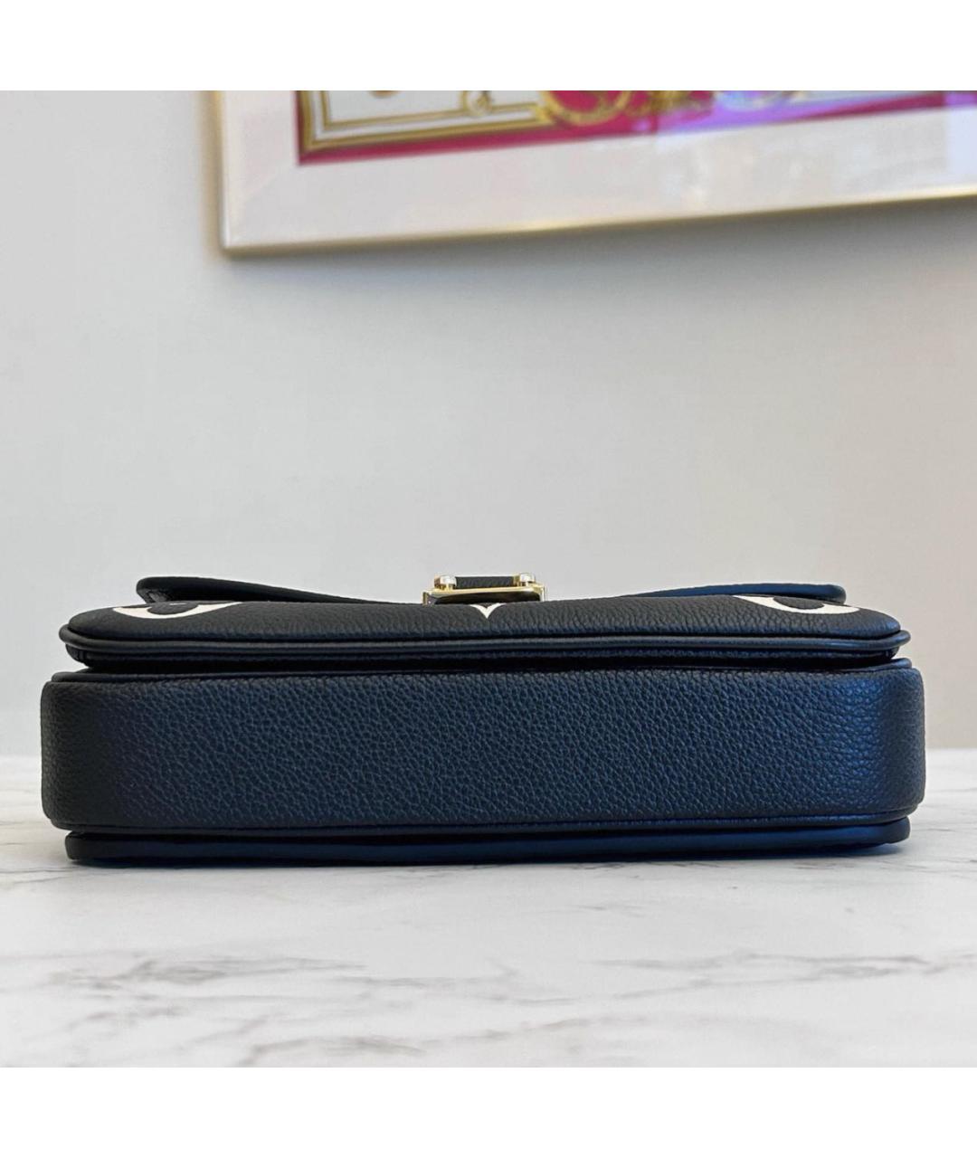 LOUIS VUITTON Черная кожаная сумка через плечо, фото 4