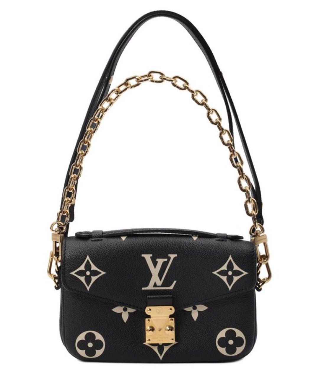 LOUIS VUITTON Черная кожаная сумка через плечо, фото 1