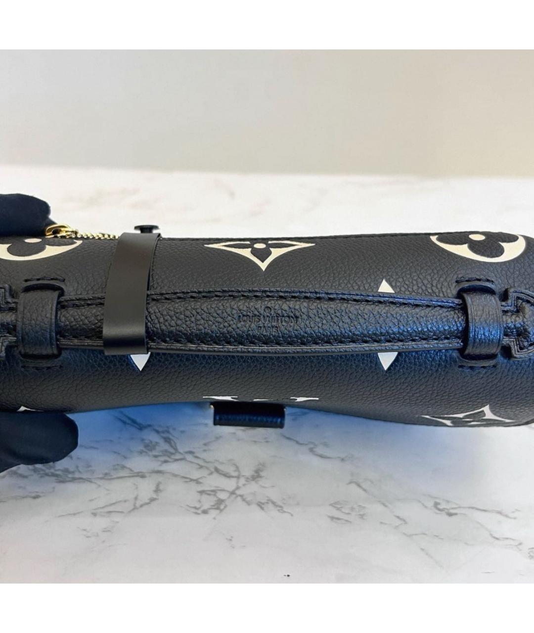 LOUIS VUITTON Черная кожаная сумка через плечо, фото 5