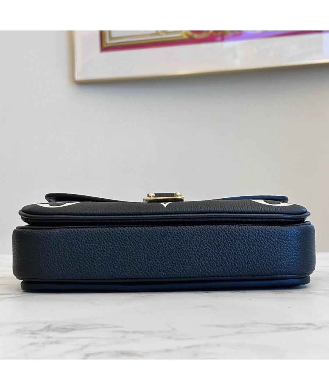 LOUIS VUITTON Черная кожаная сумка через плечо, фото 4