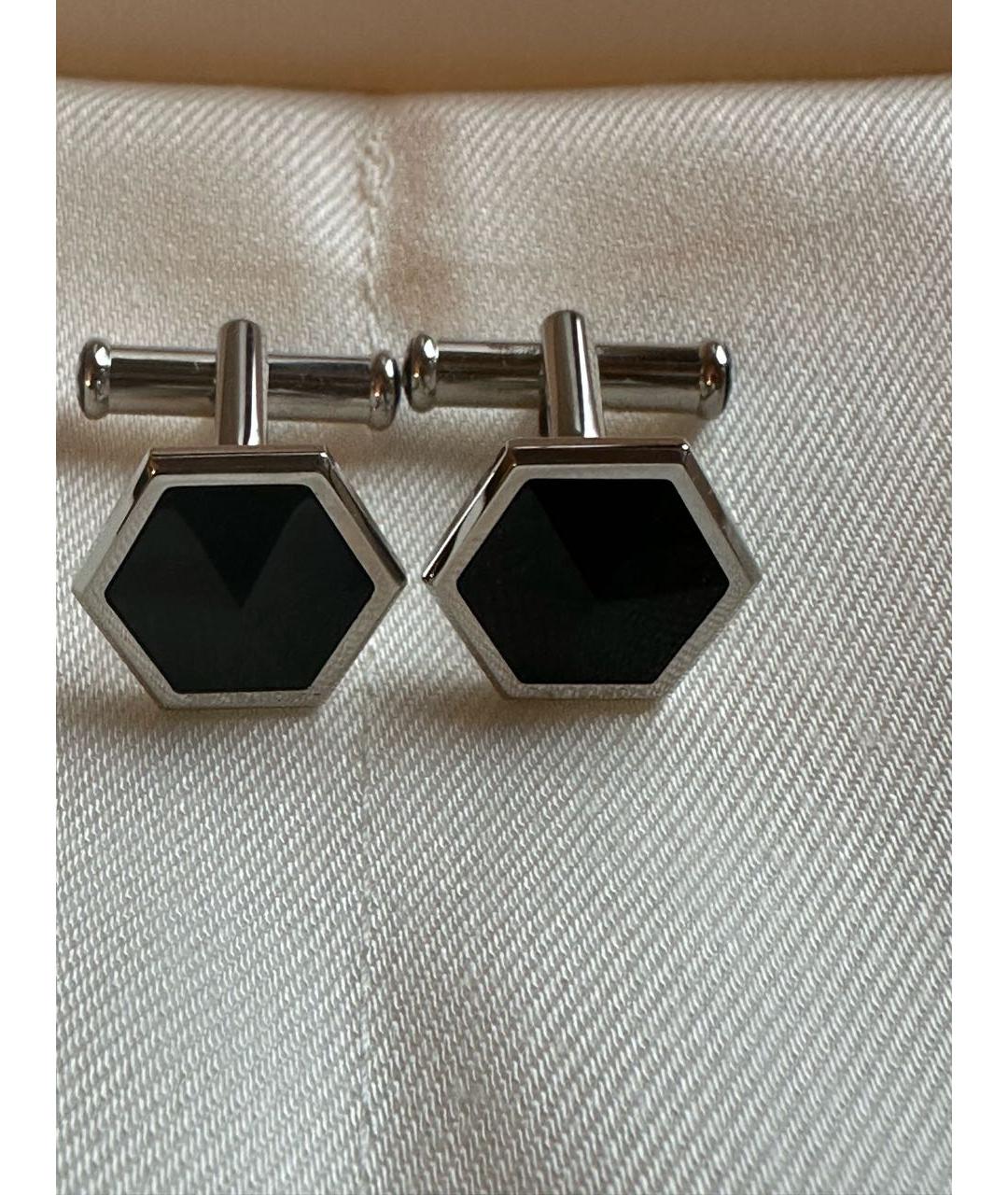 MONTBLANC Черные металлические запонки, фото 9