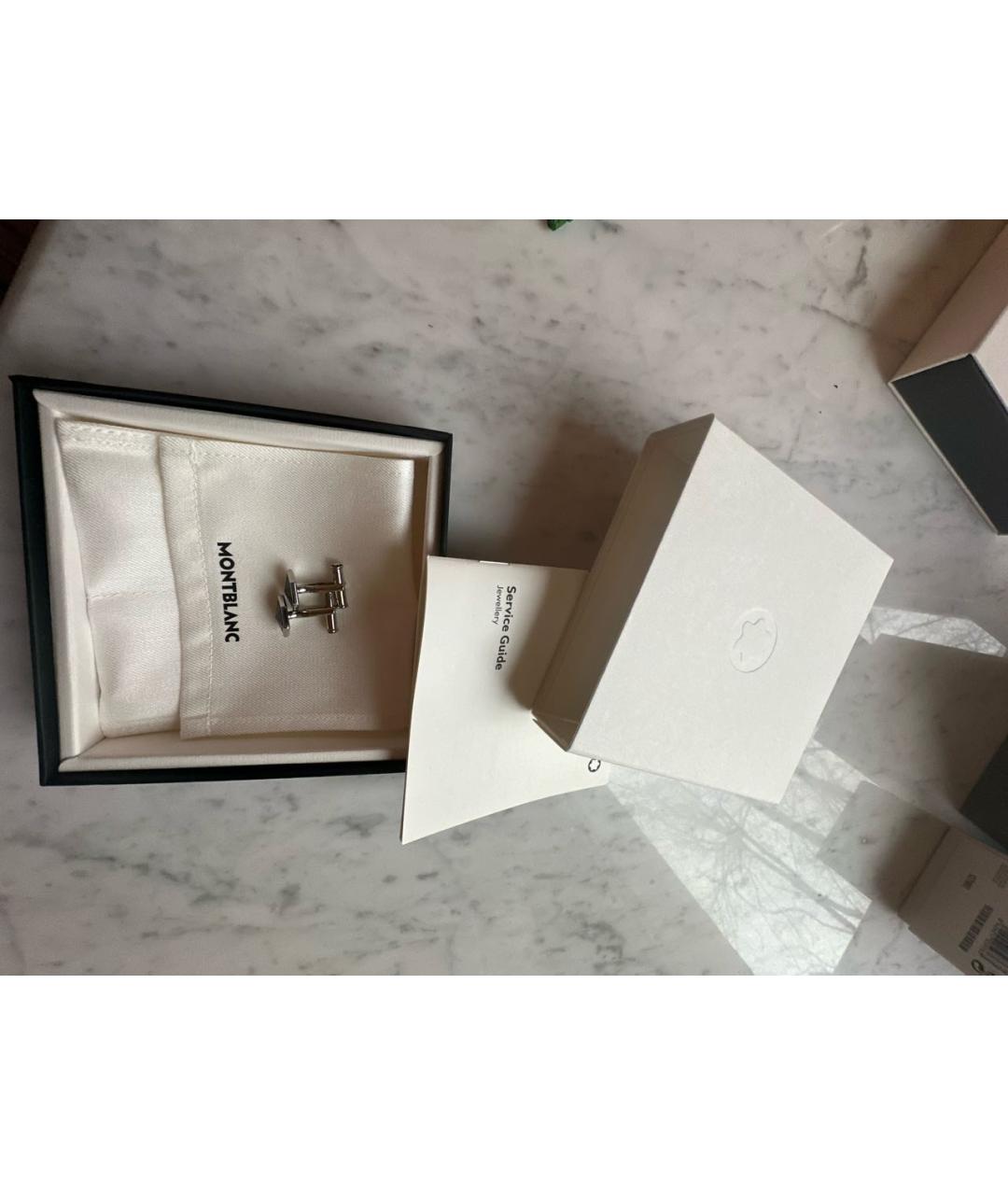 MONTBLANC Черные металлические запонки, фото 8