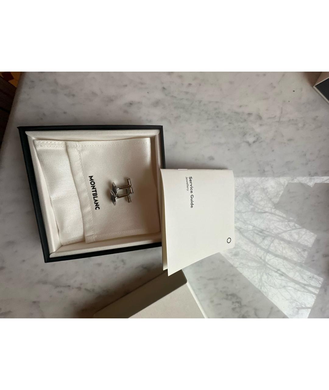 MONTBLANC Черные металлические запонки, фото 7