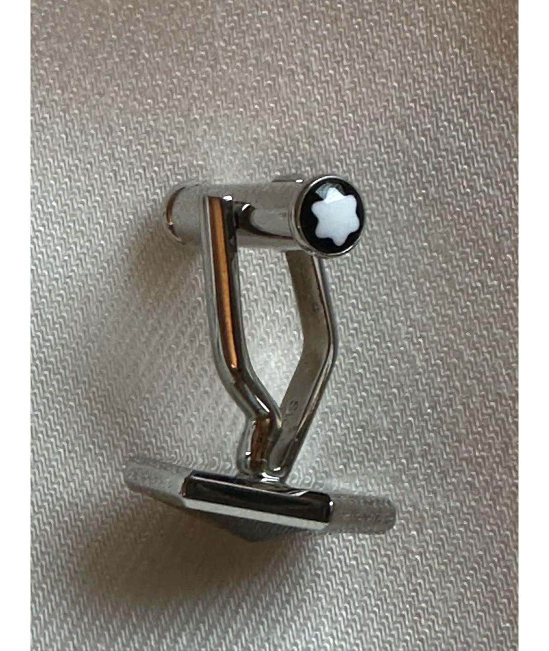 MONTBLANC Черные металлические запонки, фото 3