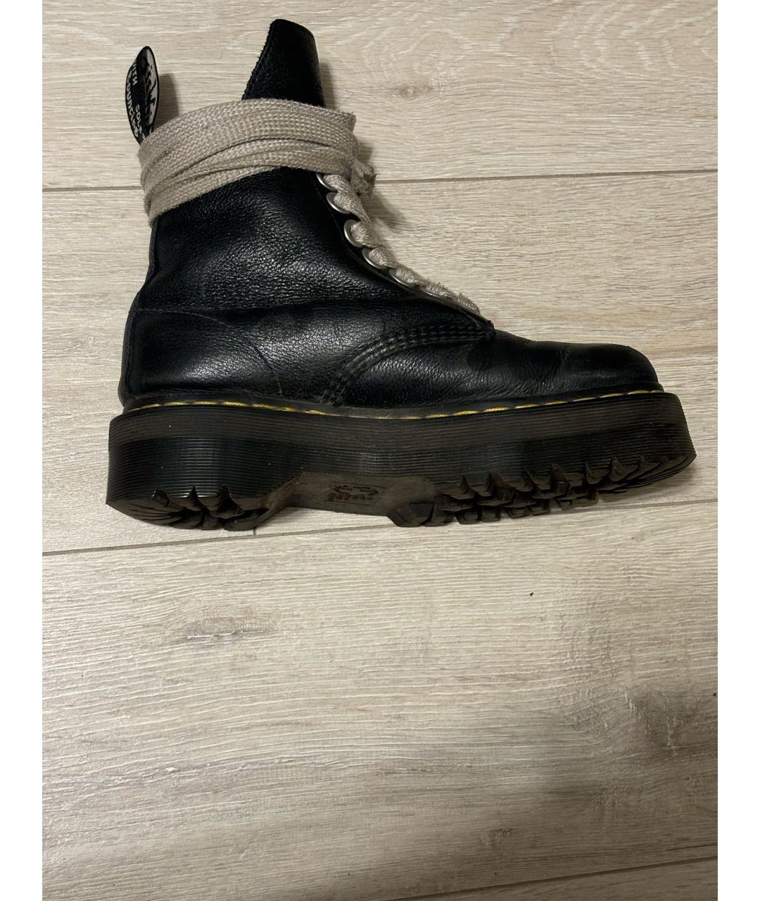 DR. MARTENS Черные кожаные высокие ботинки, фото 9