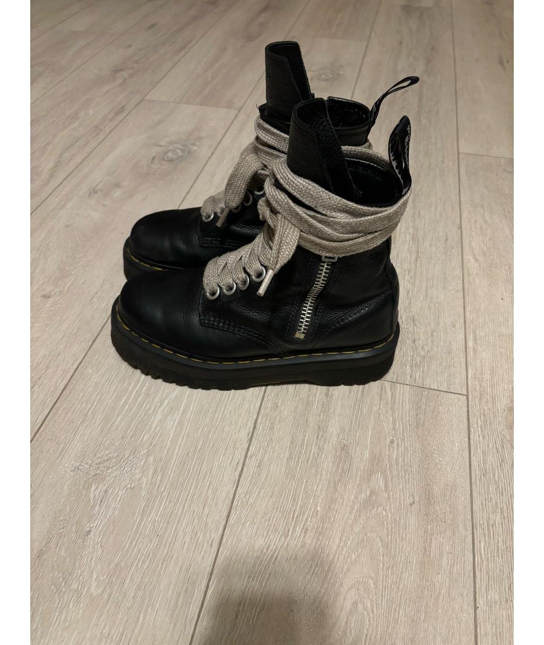 DR. MARTENS Черные кожаные высокие ботинки, фото 2