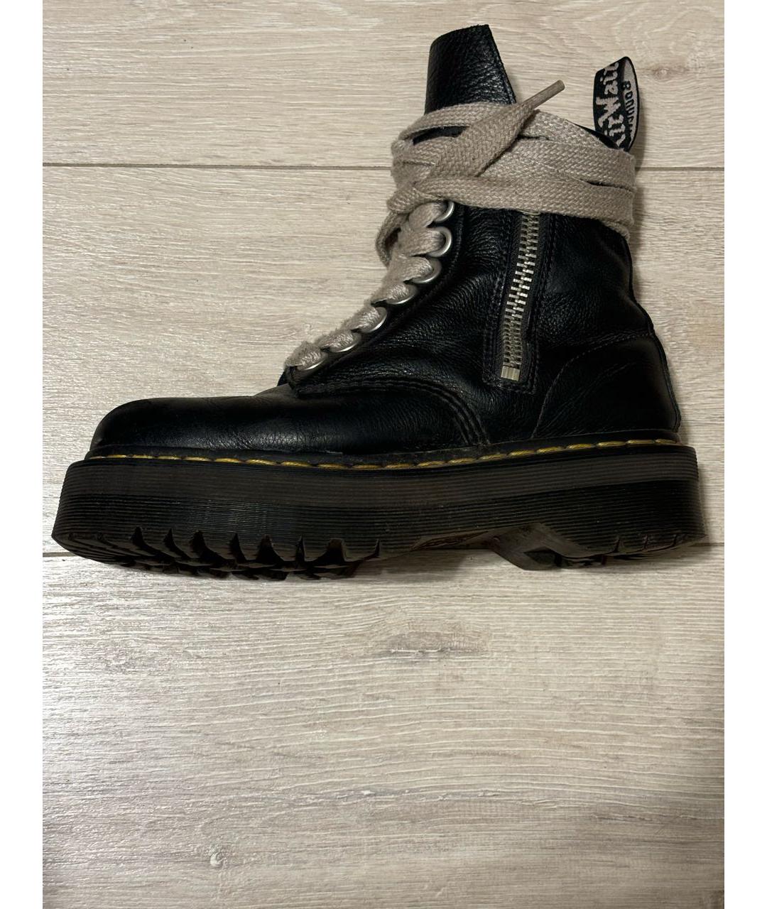 DR. MARTENS Черные кожаные высокие ботинки, фото 8