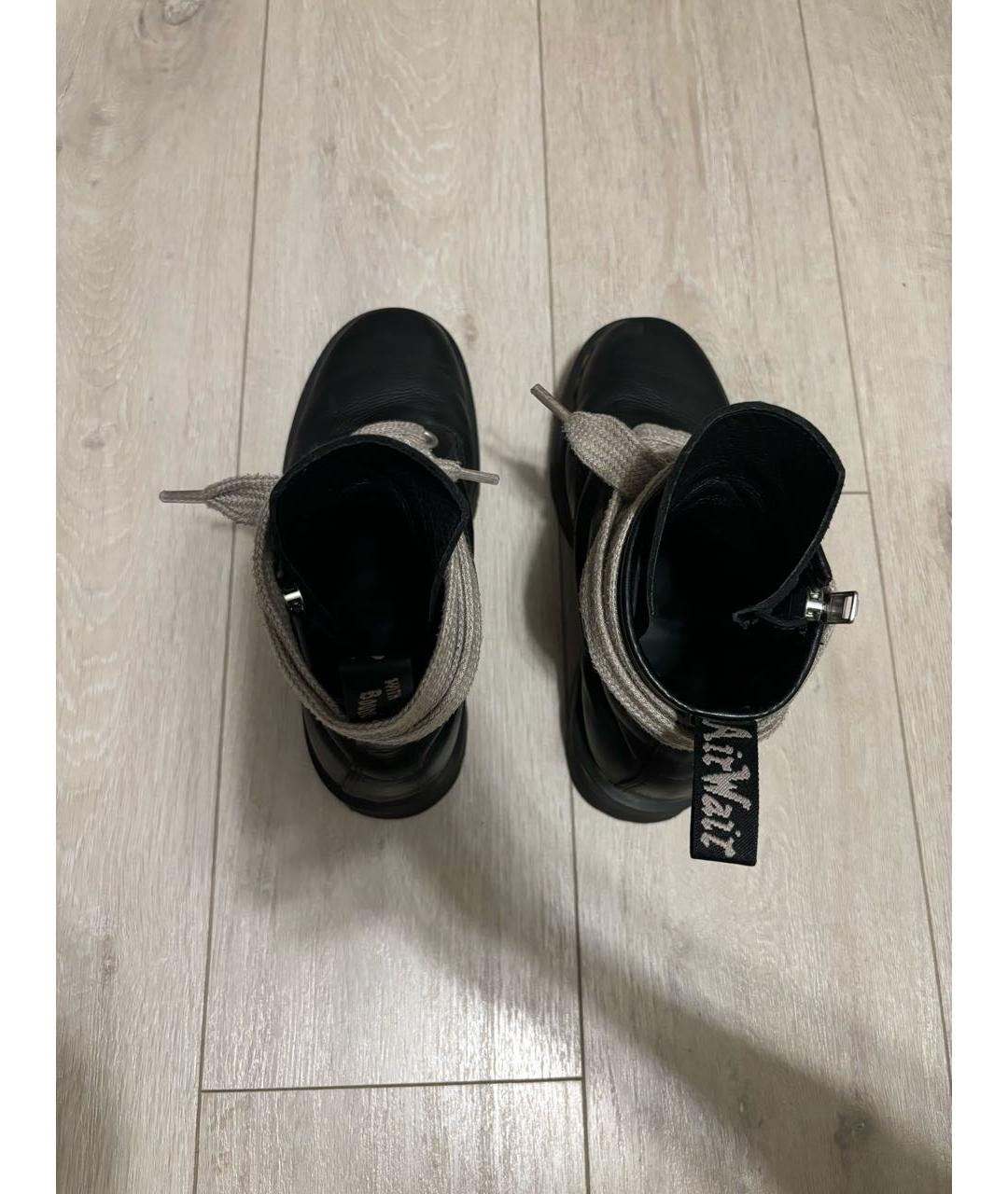 DR. MARTENS Черные кожаные высокие ботинки, фото 4