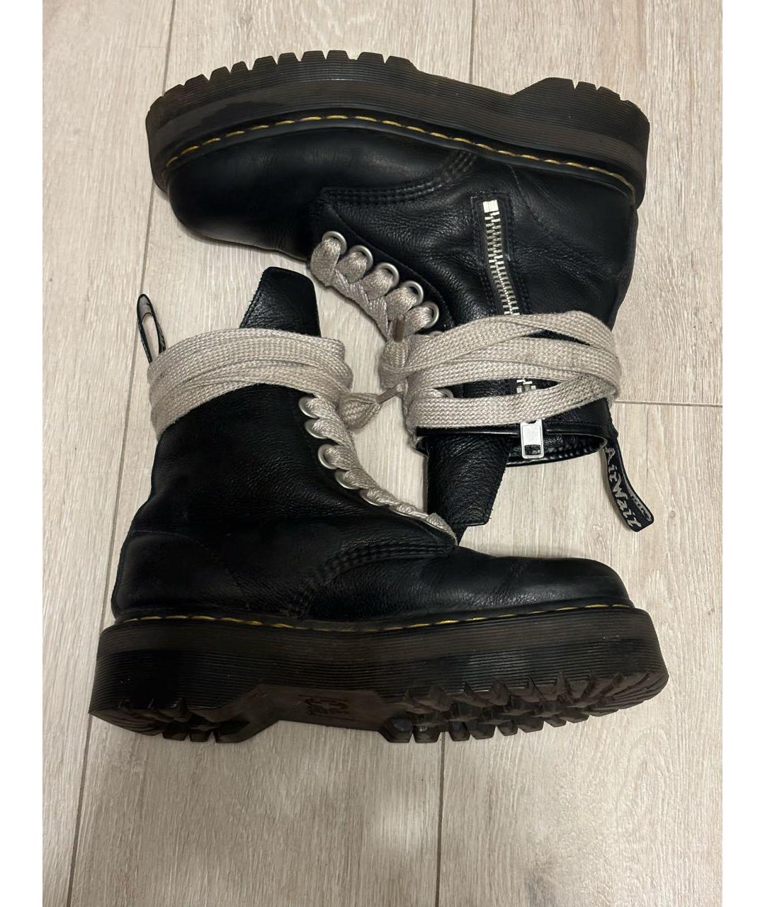 DR. MARTENS Черные кожаные высокие ботинки, фото 7
