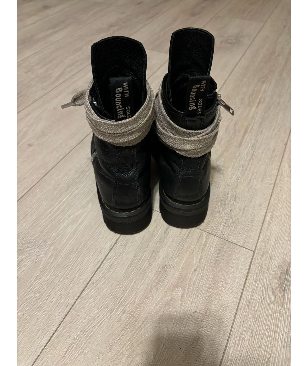 DR. MARTENS Черные кожаные высокие ботинки, фото 5