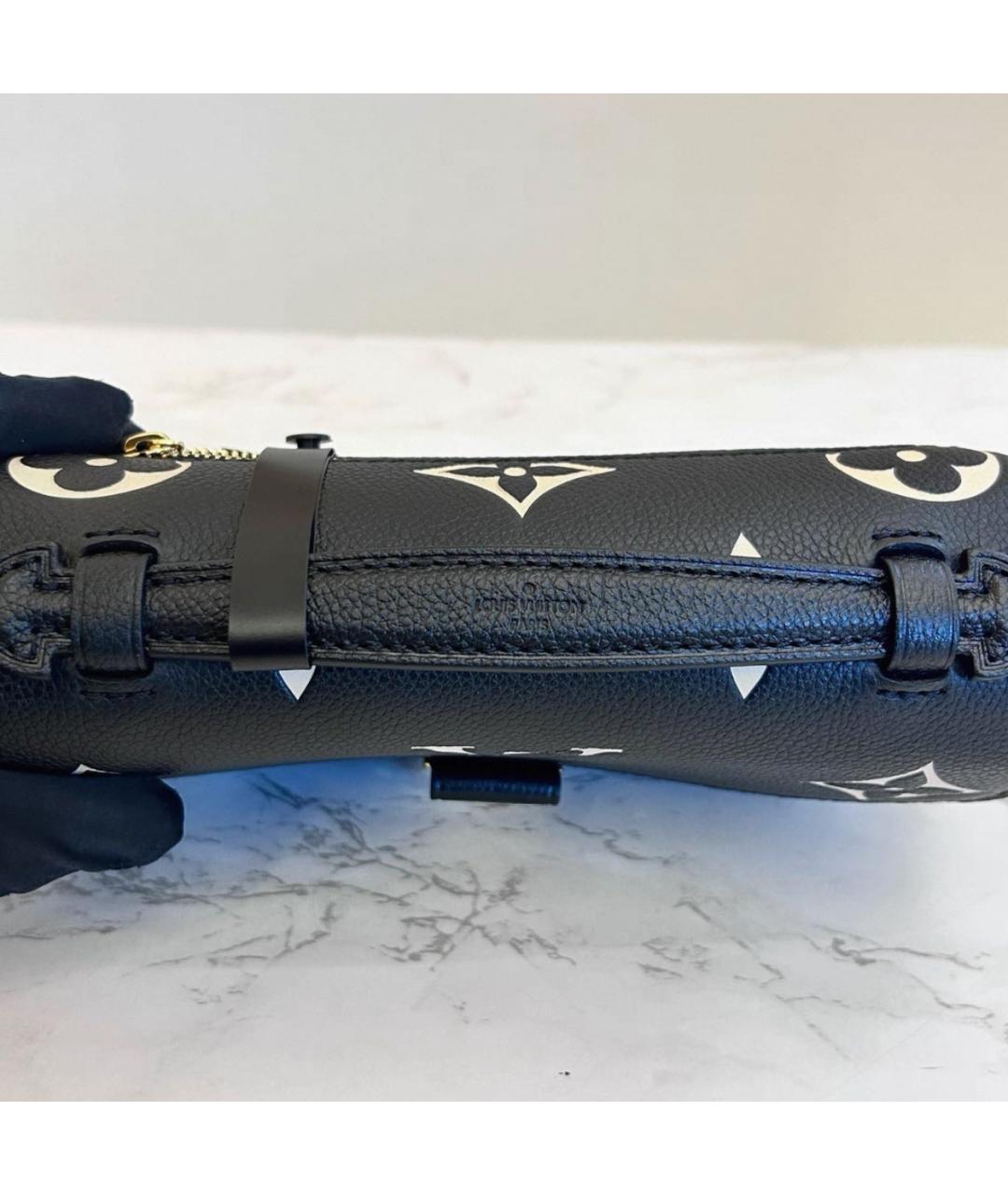 LOUIS VUITTON Черная кожаная сумка через плечо, фото 5