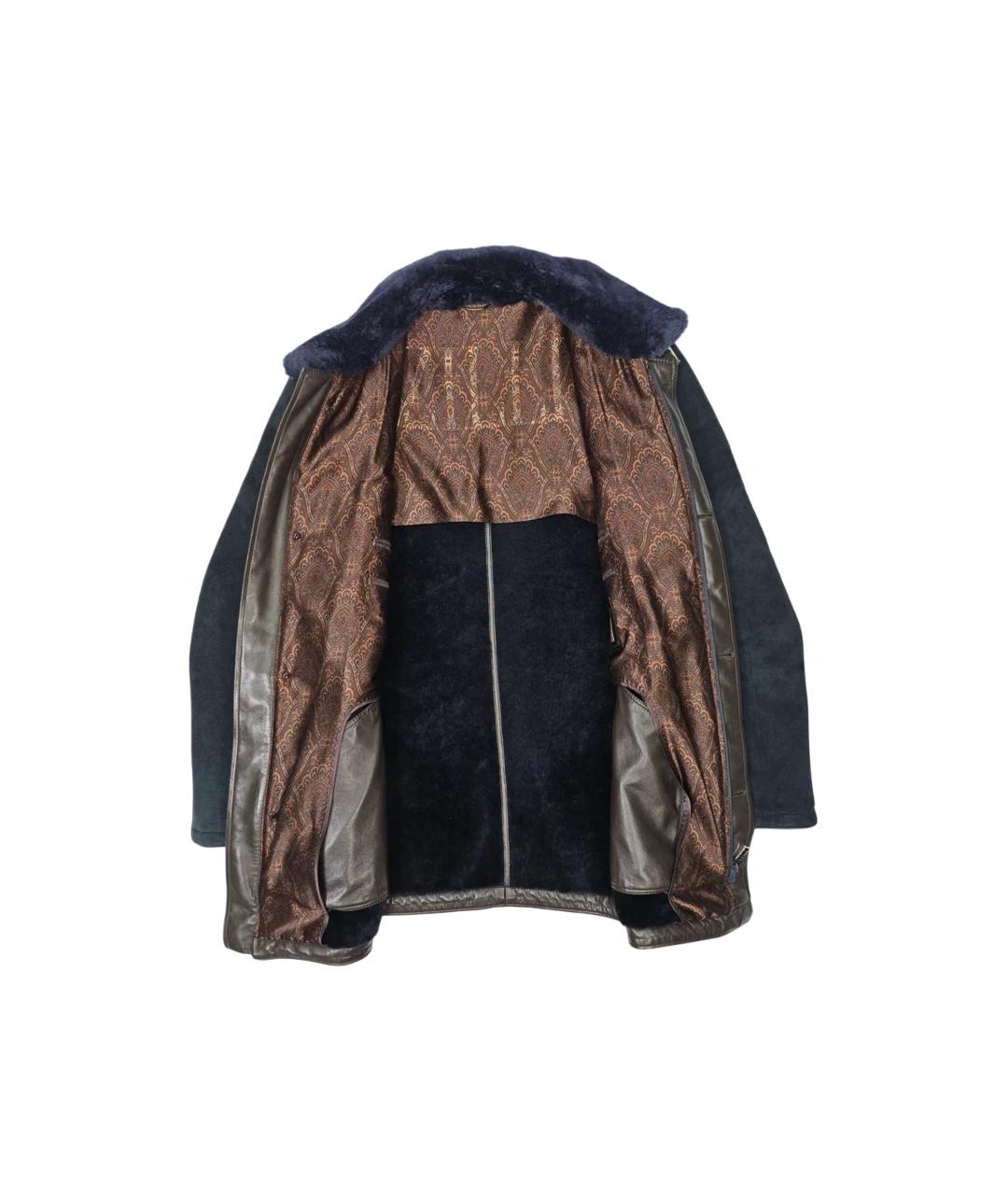 ZILLI Синяя замшевая дубленка/шуба, фото 3