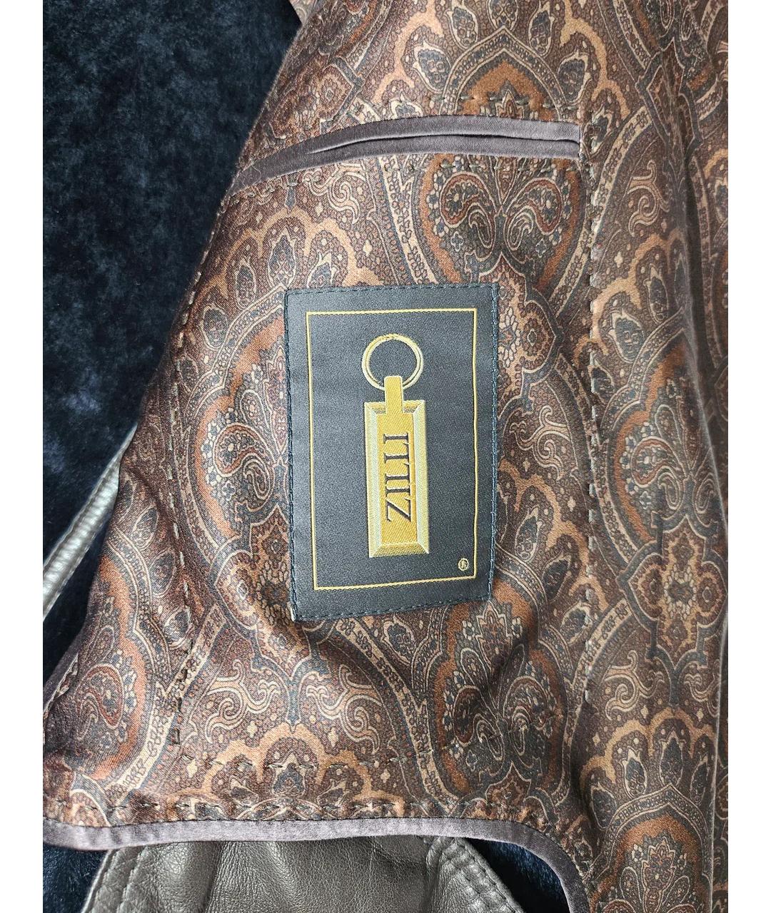 ZILLI Синяя замшевая дубленка/шуба, фото 6