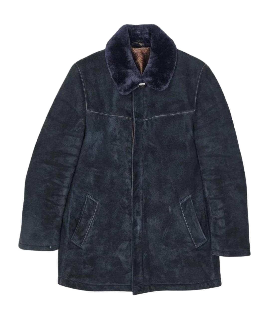ZILLI Синяя замшевая дубленка/шуба, фото 1