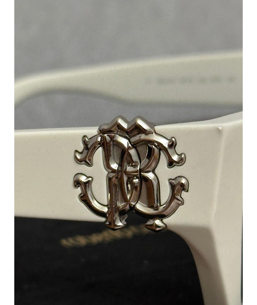 ROBERTO CAVALLI Белые пластиковые солнцезащитные очки, фото 3