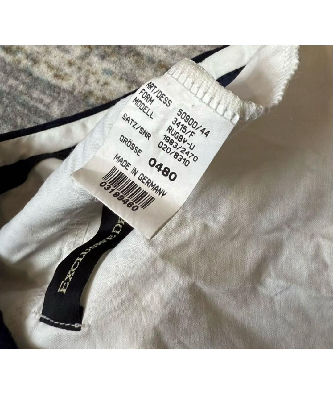 BURBERRY Темно-синие шерстяные классические брюки, фото 6