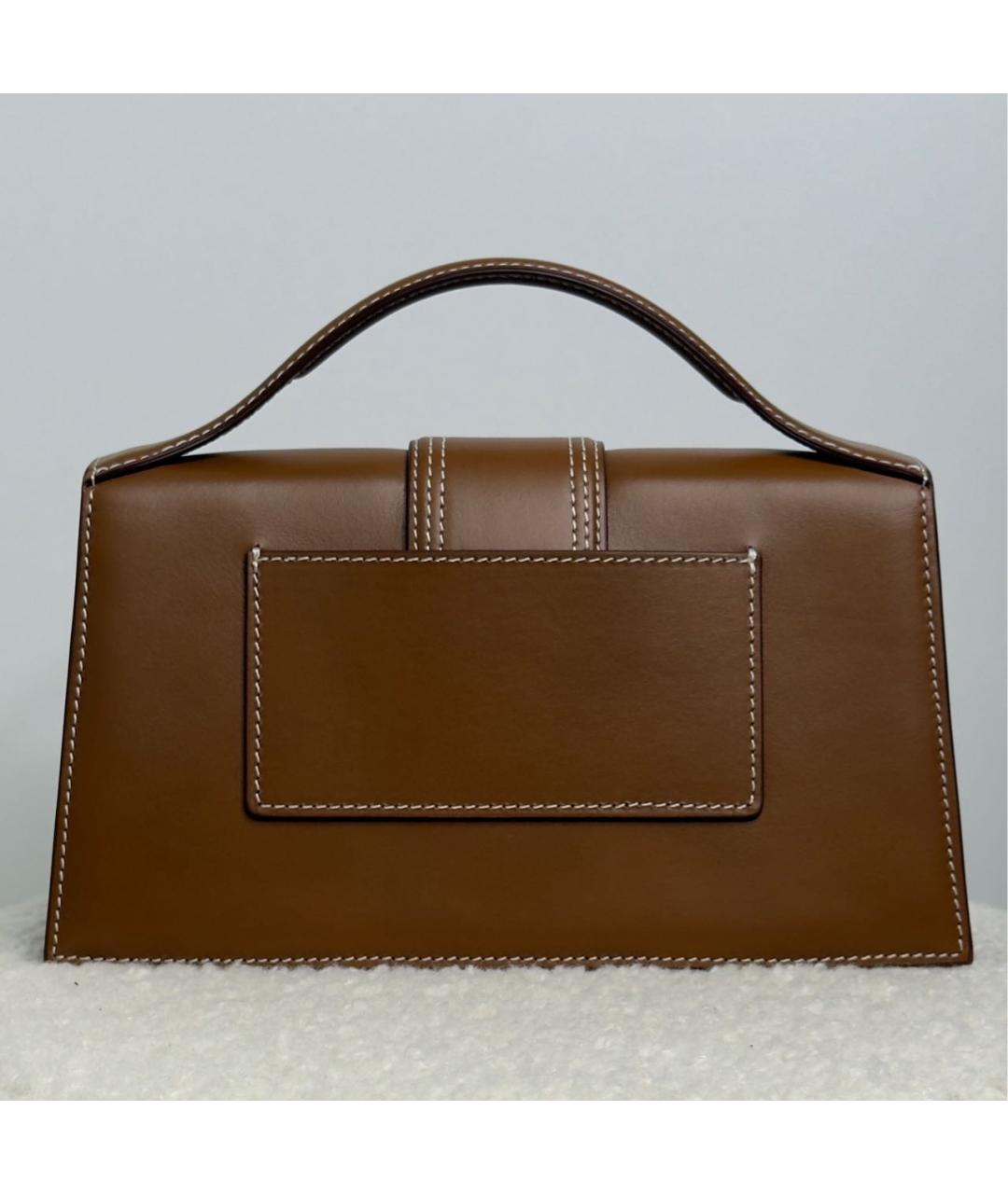 JACQUEMUS Коричневая кожаная сумка через плечо, фото 3