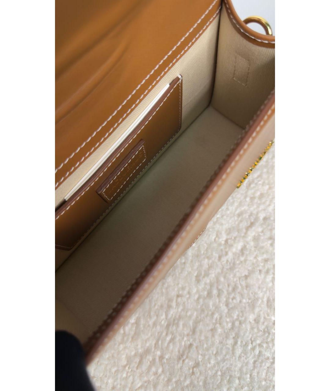 JACQUEMUS Коричневая кожаная сумка через плечо, фото 4