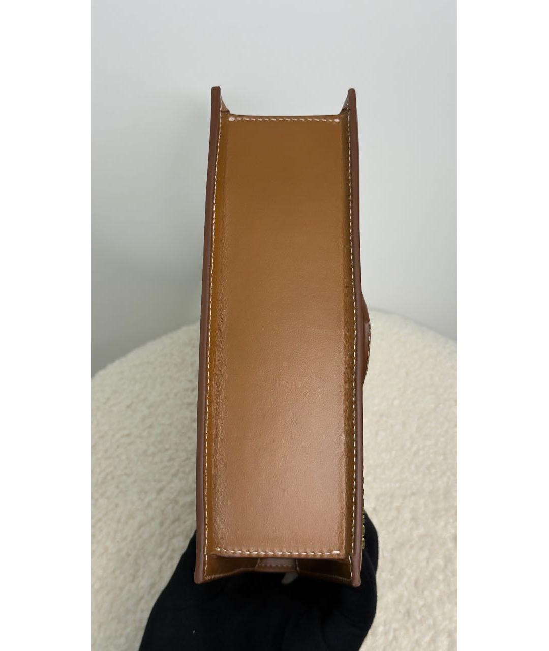 JACQUEMUS Коричневая кожаная сумка через плечо, фото 5