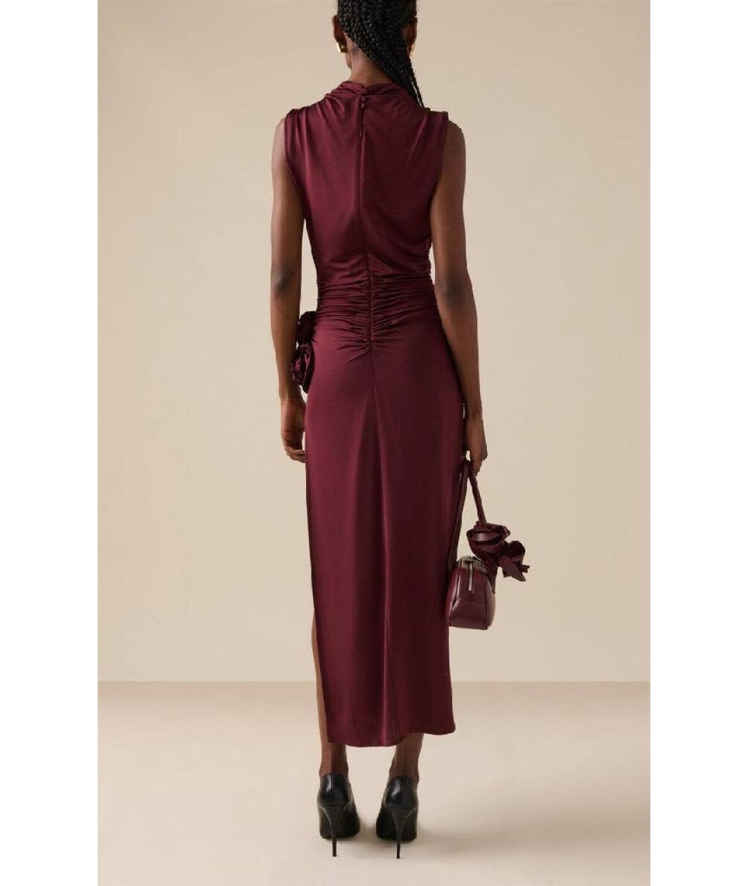 MAGDA BUTRYM Бордовое вискозное вечернее платье, фото 2