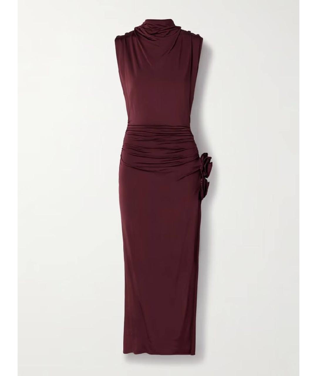 MAGDA BUTRYM Бордовое вискозное вечернее платье, фото 9