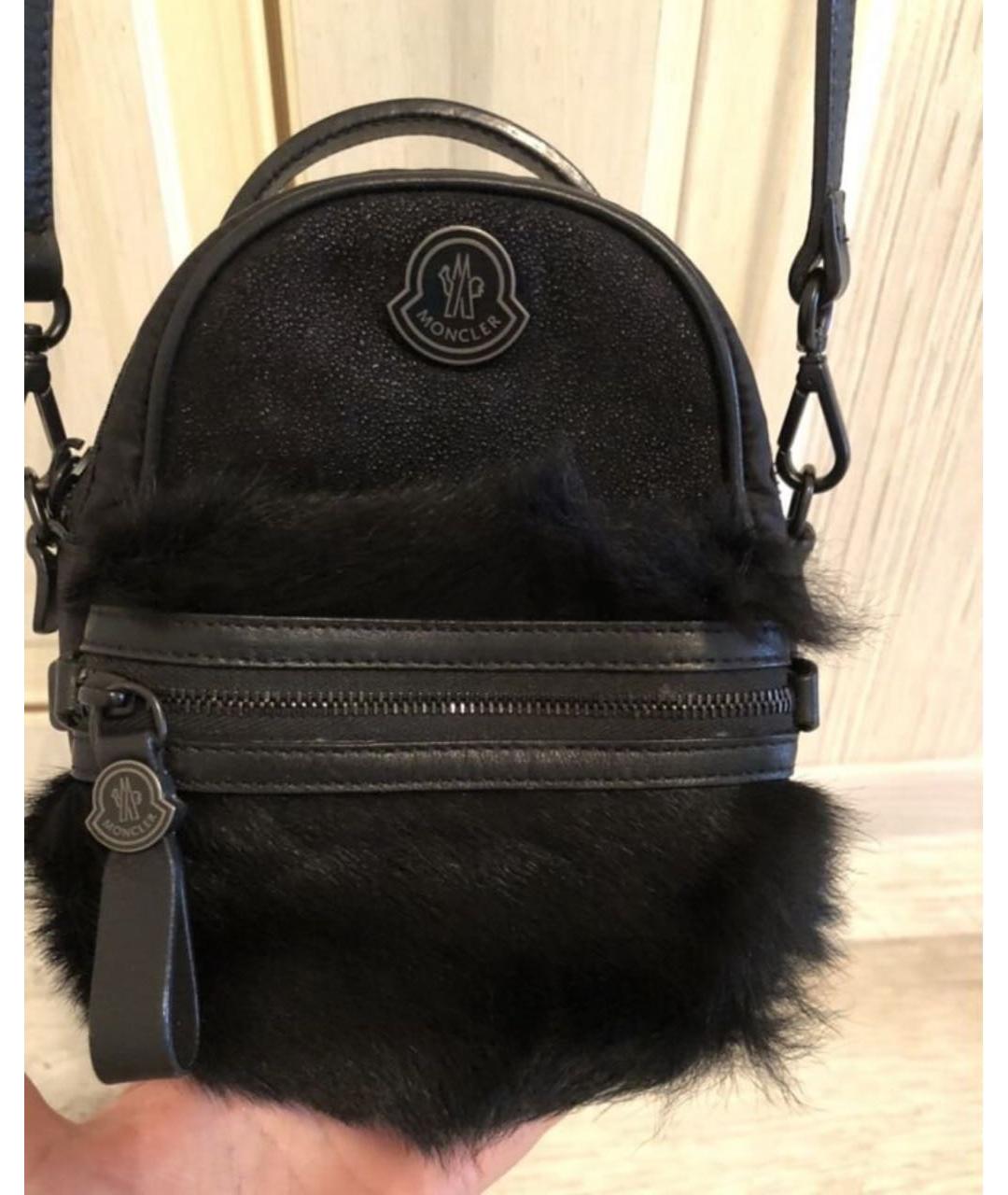 MONCLER Черный тканевый рюкзак, фото 4