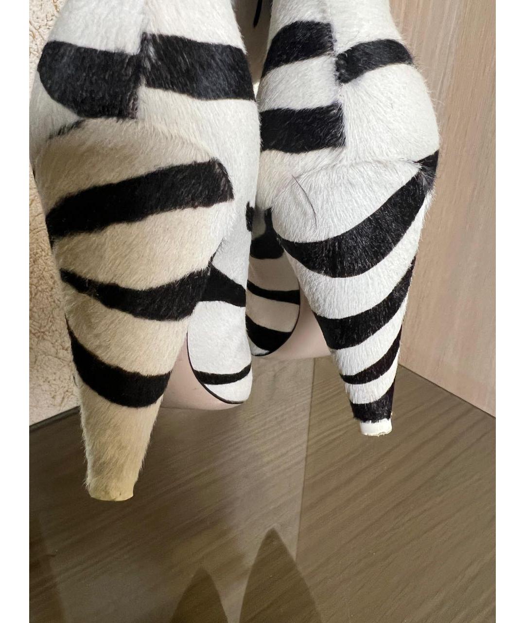 THE ATTICO Белые текстильные полусапоги, фото 4