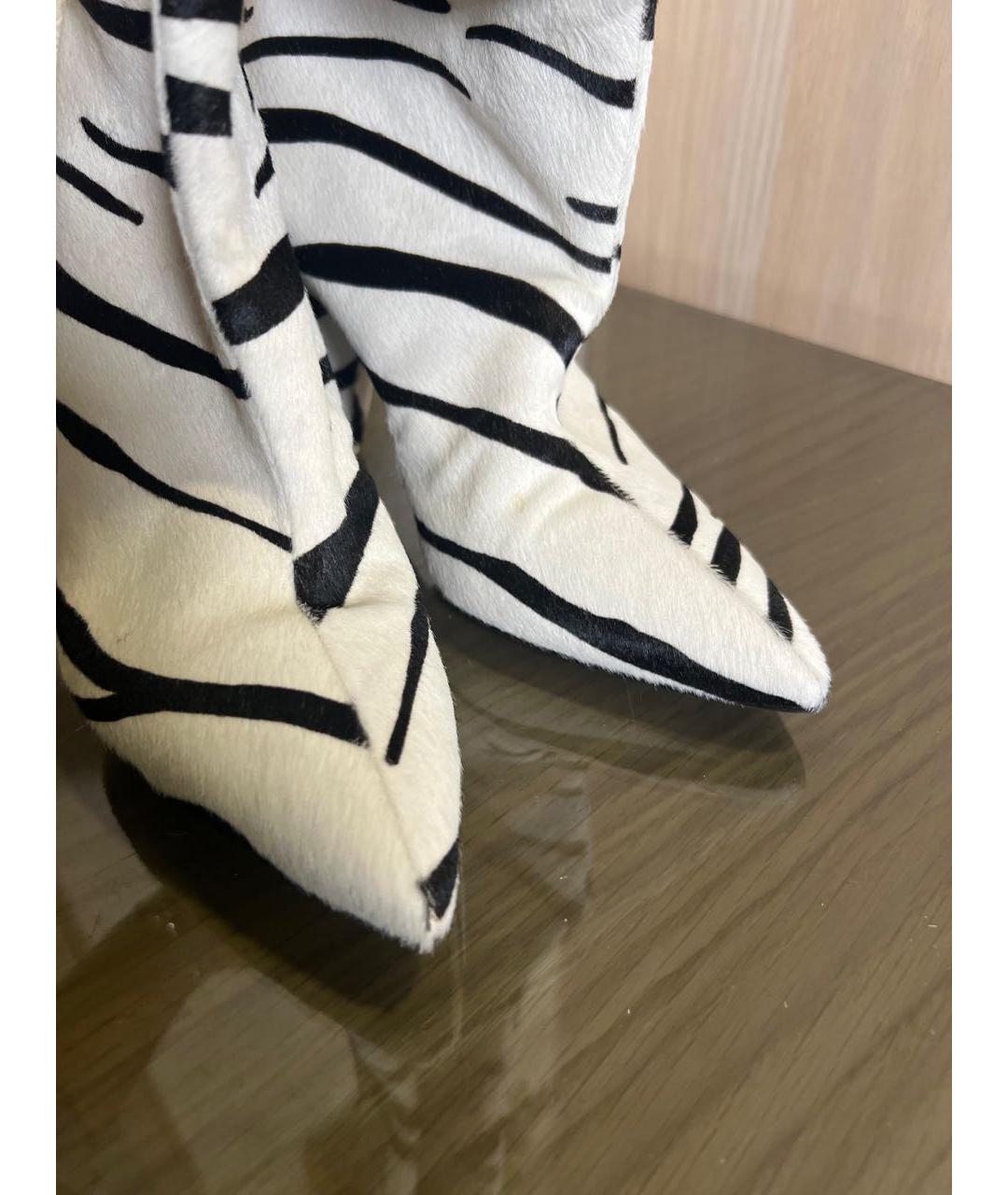 THE ATTICO Белые текстильные полусапоги, фото 3