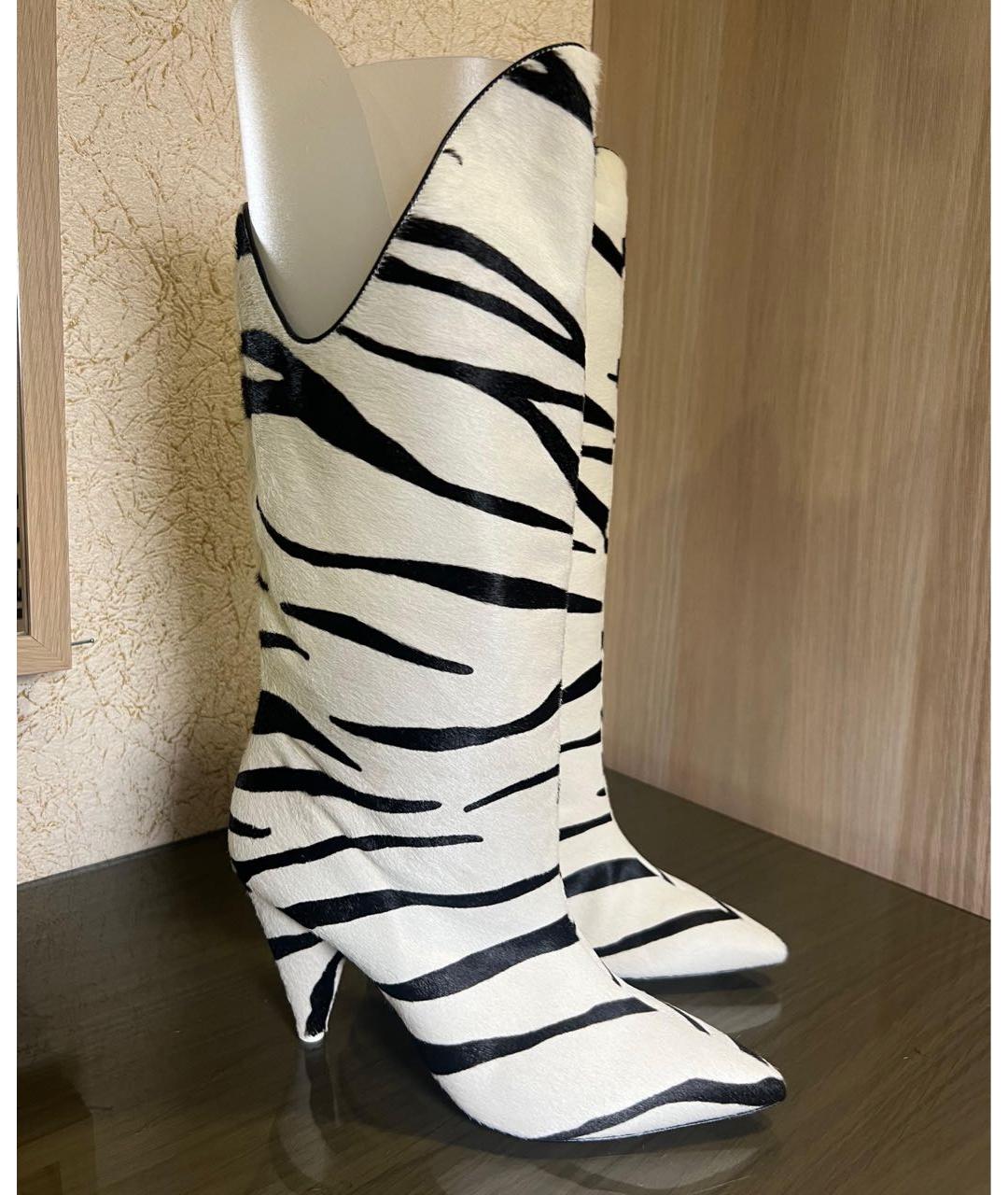 THE ATTICO Белые текстильные полусапоги, фото 5