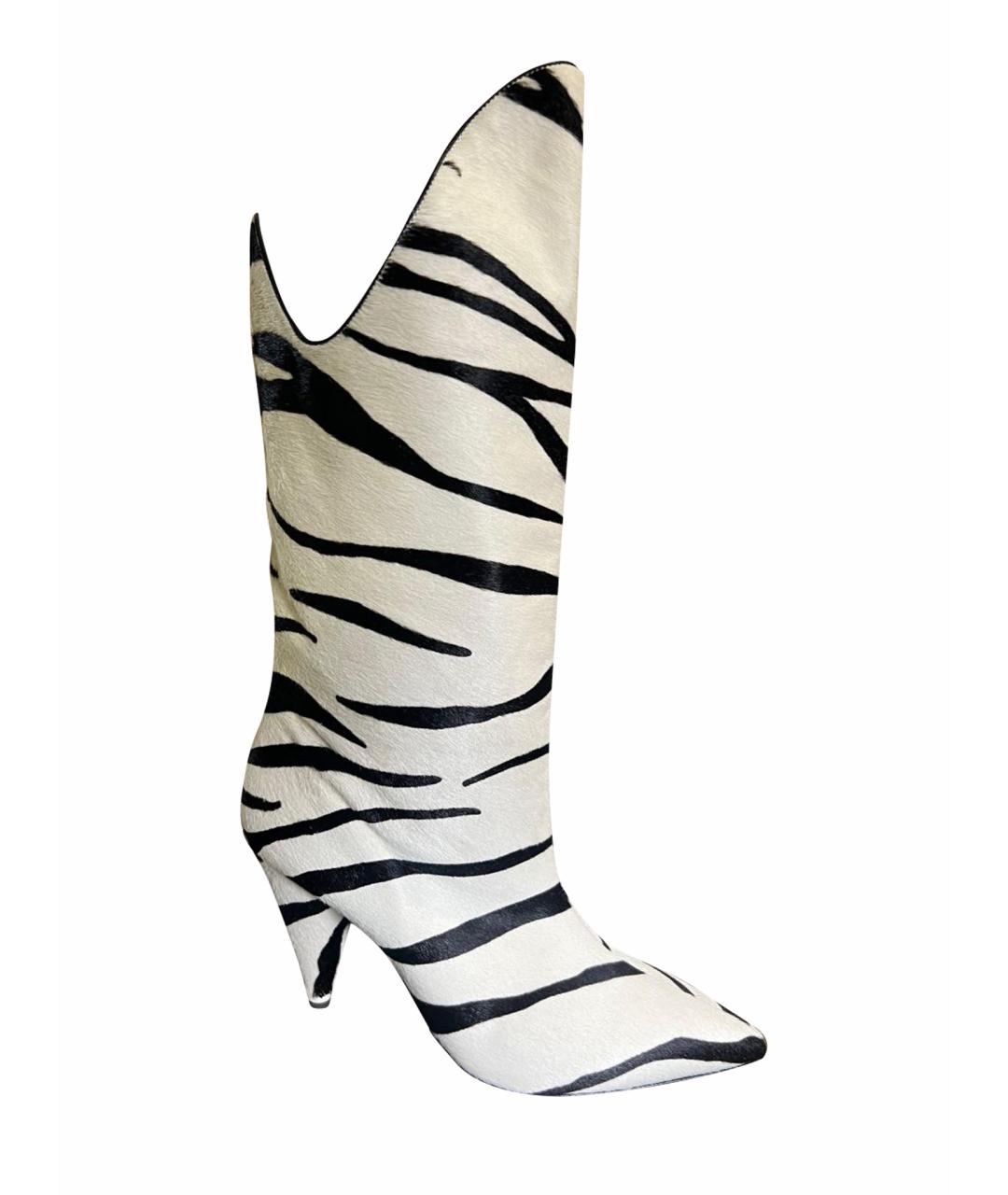 THE ATTICO Белые текстильные полусапоги, фото 1