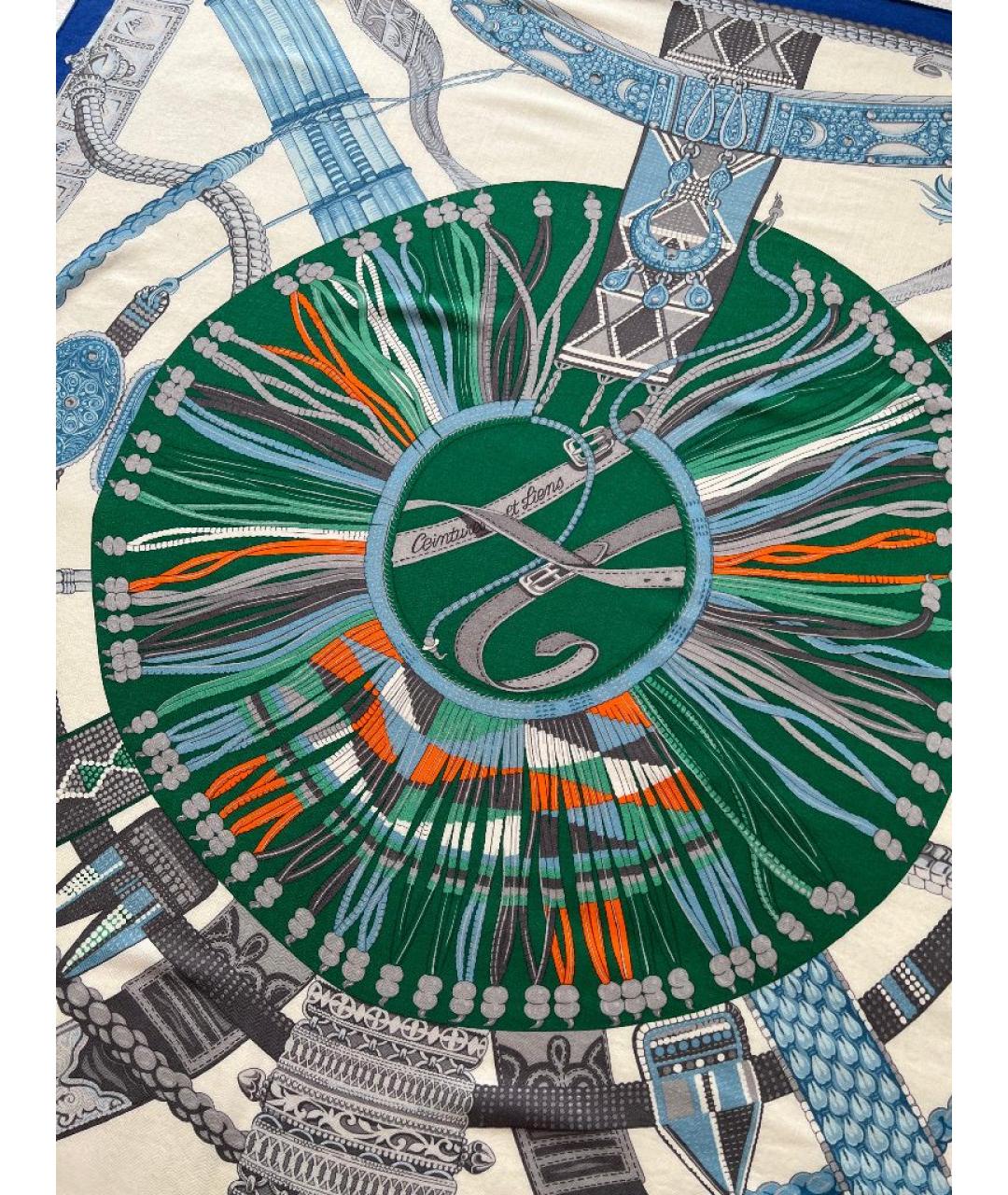 HERMES Мульти шелковый платок, фото 2