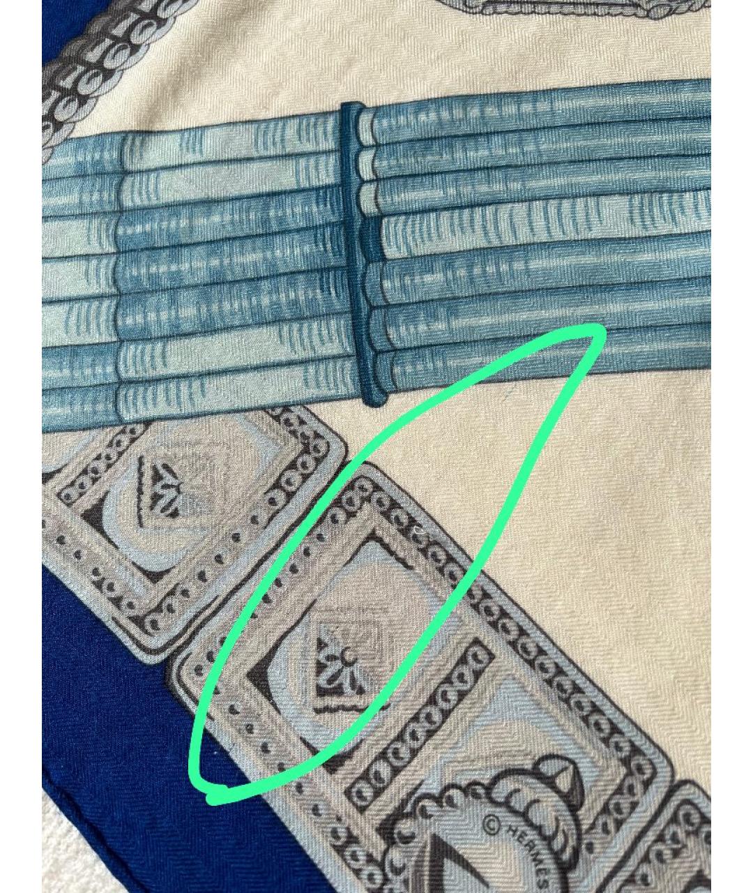 HERMES Мульти шелковый платок, фото 7