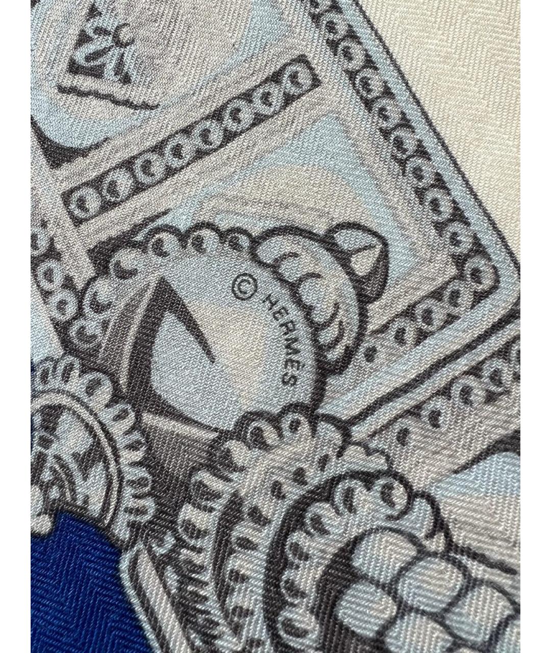 HERMES Мульти шелковый платок, фото 4