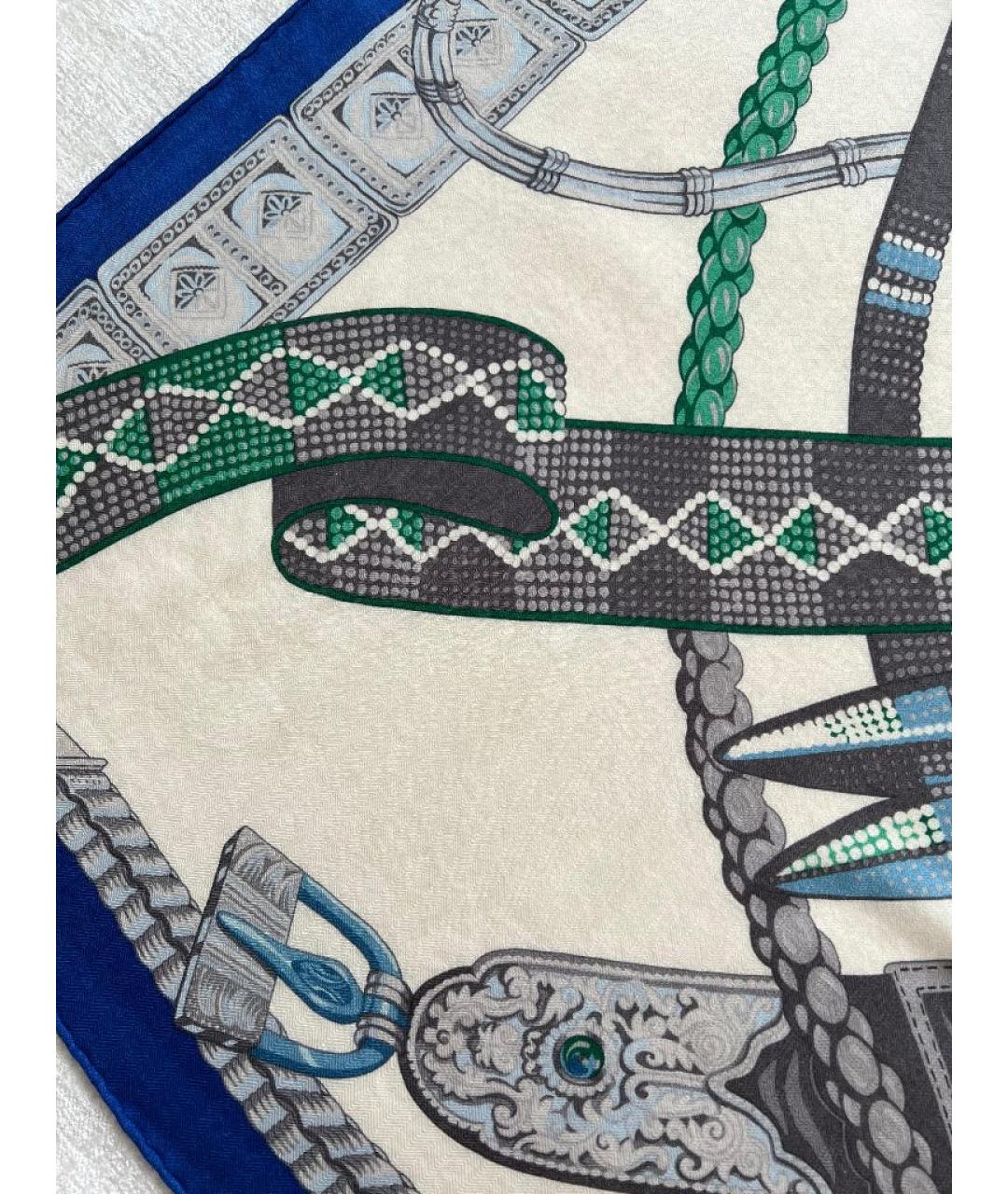 HERMES Мульти шелковый платок, фото 6