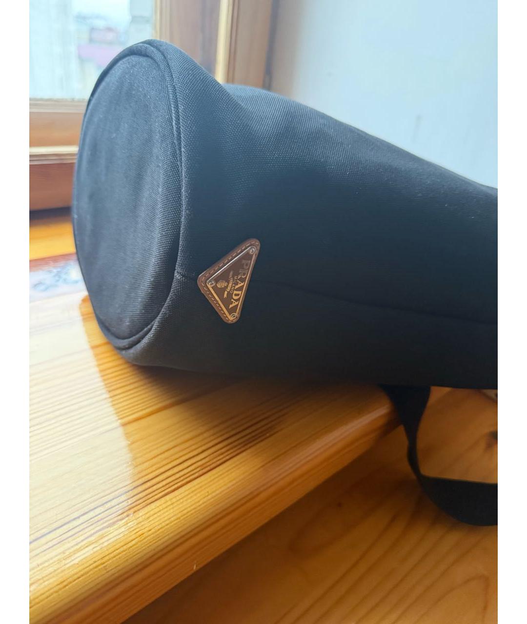 PRADA Черная тканевая сумка тоут, фото 2