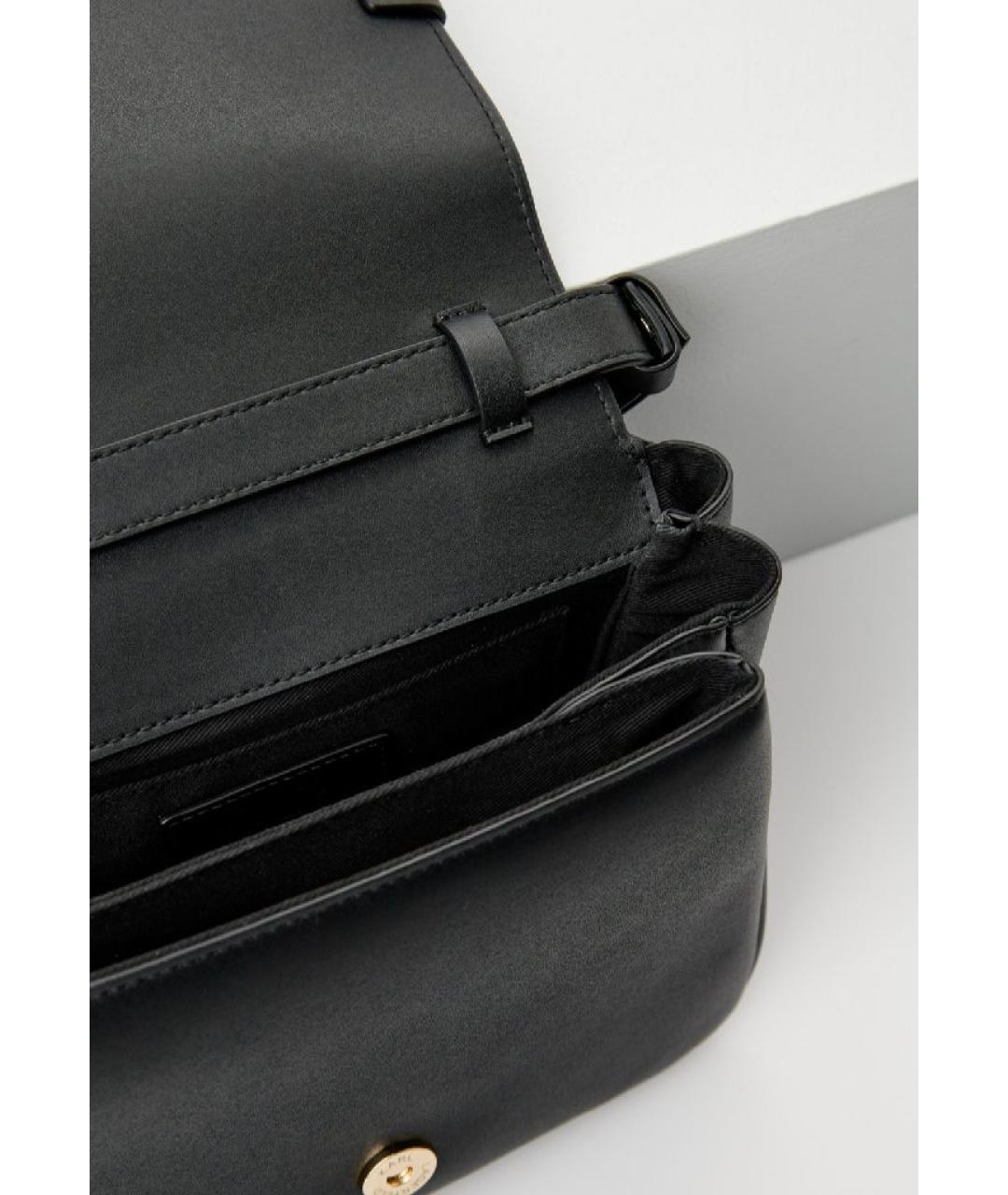 KARL LAGERFELD Черная кожаная сумка через плечо, фото 3