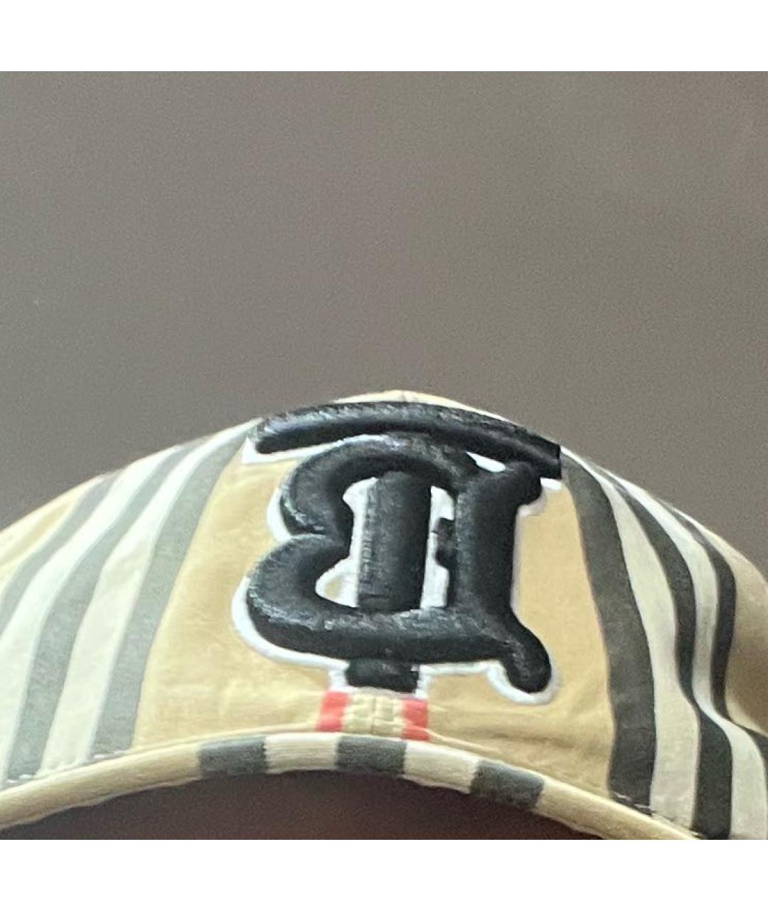 BURBERRY Бежевая хлопковая кепка/бейсболка, фото 4