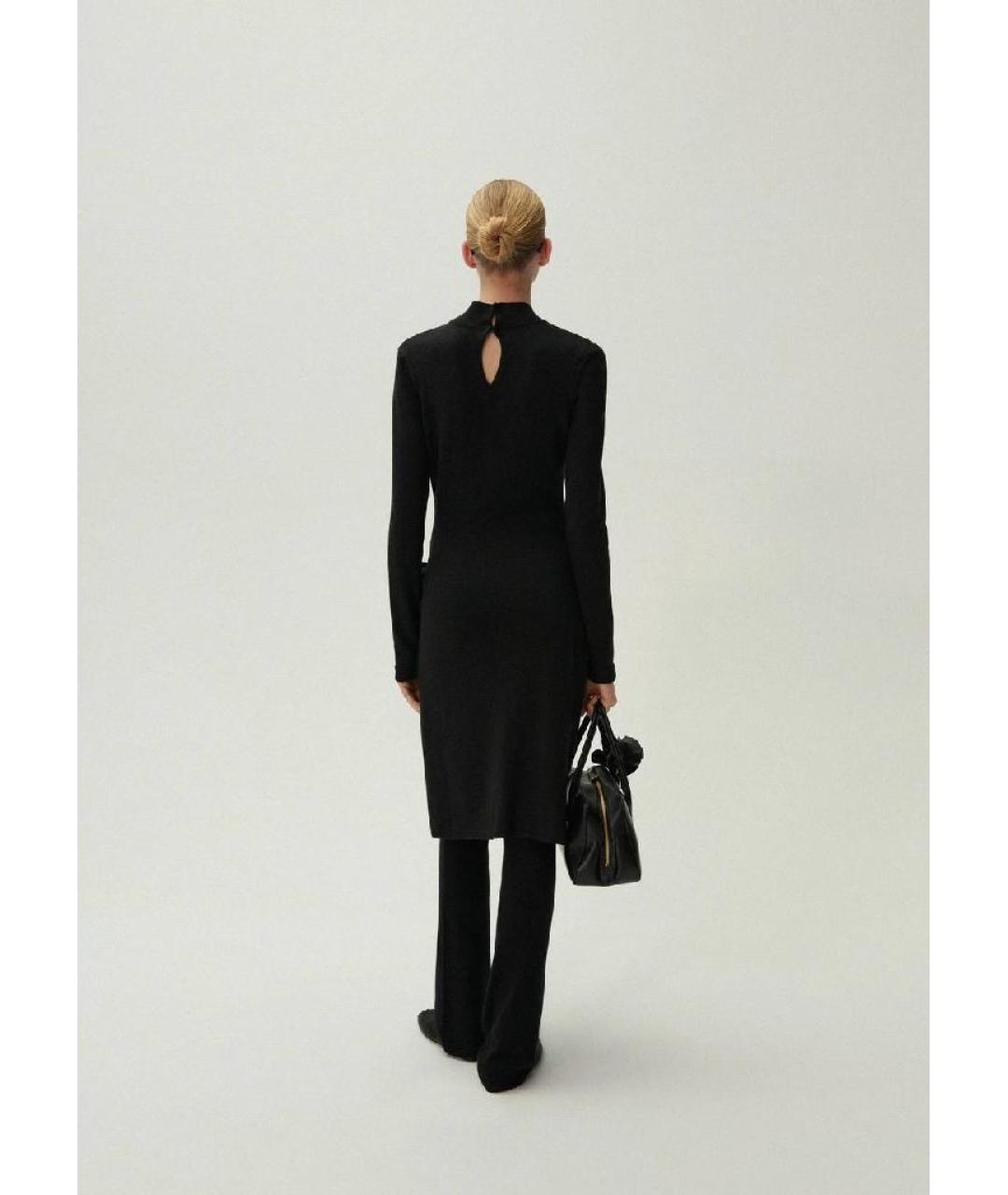 MAGDA BUTRYM Черное кашемировое повседневное платье, фото 2