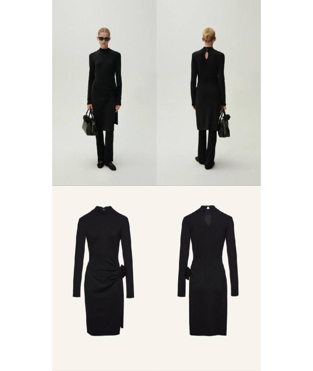 MAGDA BUTRYM Черное кашемировое повседневное платье, фото 5