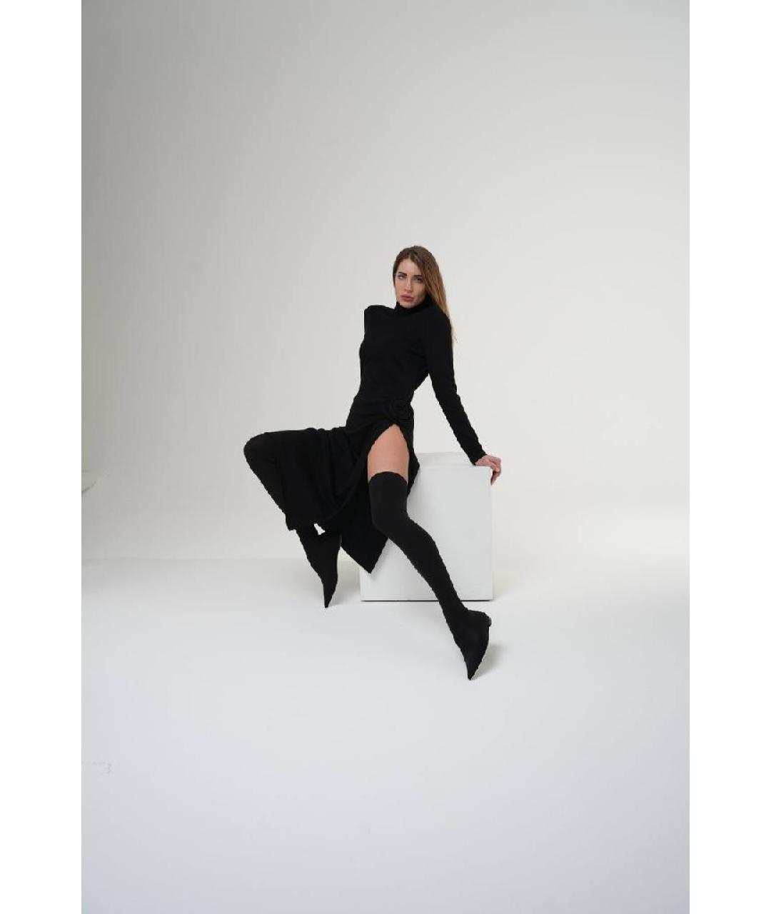 MAGDA BUTRYM Черное кашемировое повседневное платье, фото 7