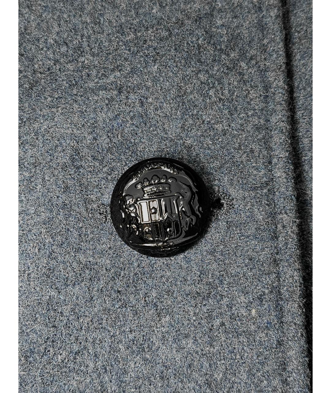 BURBERRY Синее шерстяное пальто, фото 5