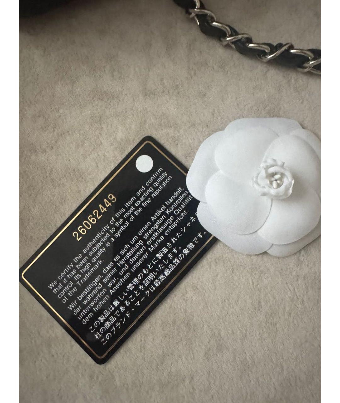 CHANEL Черная кожаная сумка через плечо, фото 8