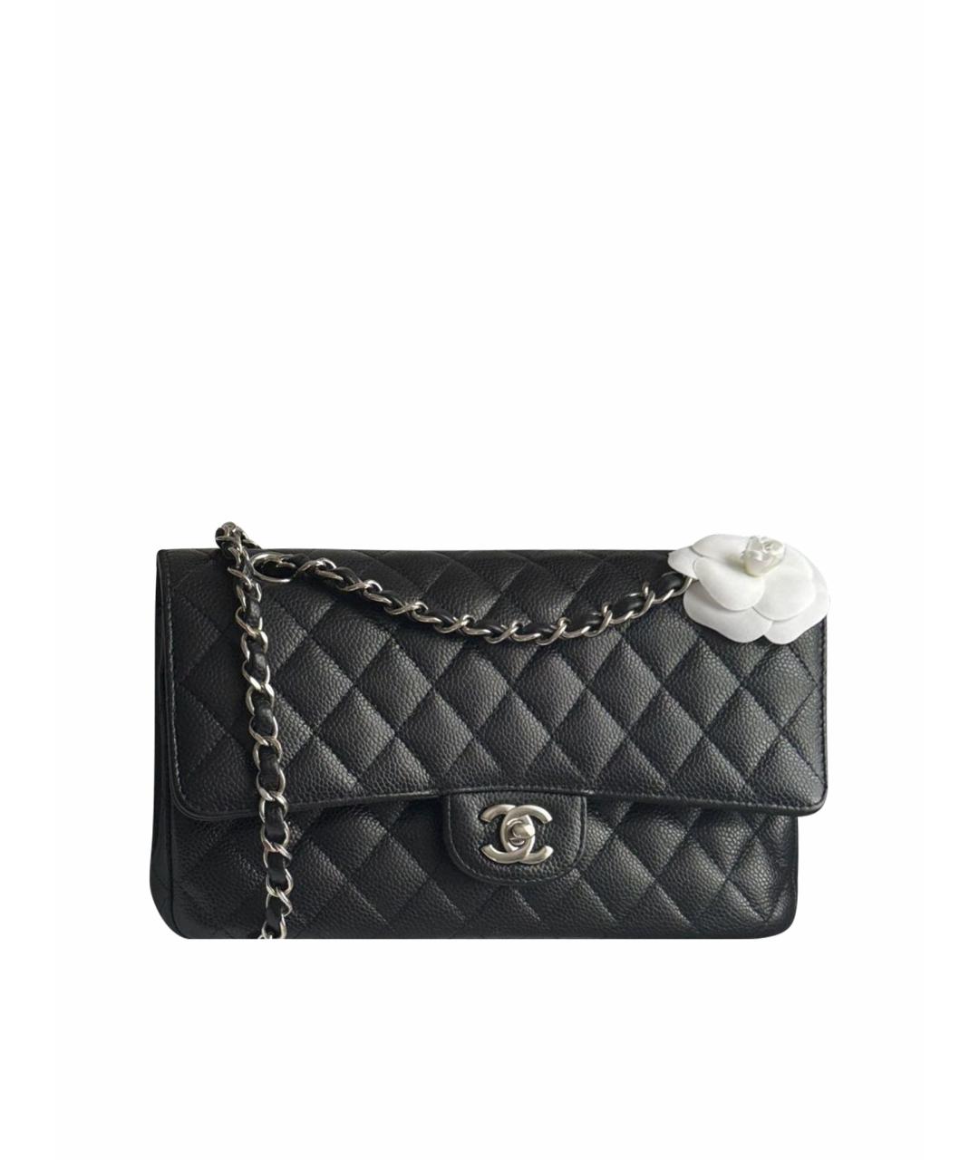 CHANEL Черная кожаная сумка через плечо, фото 1